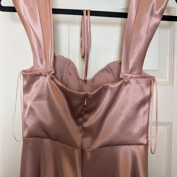 Birdy Grey Mia Dress In Matte Satin English Rose - Picture 6 of 11